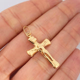 Dije Cruz Cristo Palo 1.3gr / 3.5cm / Oro Amarillo 18K $