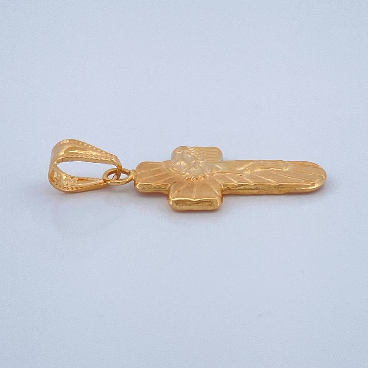 Dije Cruz Rostro Cristo 0.7gr / 2.7cm / Oro Amarillo 18K $