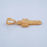 Dije Cruz Rostro Cristo 0.7gr / 2.7cm / Oro Amarillo 18K $