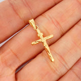 Dije Cruz Cristo 0.7gr / 2.8cm / Oro Amarillo 18K $