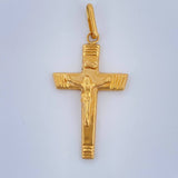 Dije Cruz Cristo 1.85gr / 4.2cm / Oro Amarillo 18K $