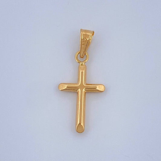 Dije Cruz 0.4gr / 2.3cm / Oro Amarillo 18K $