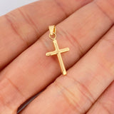 Dije Cruz 0.4gr / 2.3cm / Oro Amarillo 18K $