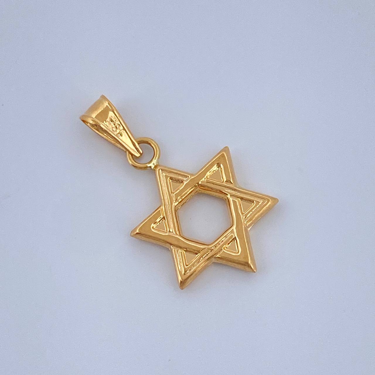 Dije Estrella De David 0.55gr / 2cm / Oro Amarillo 18K $