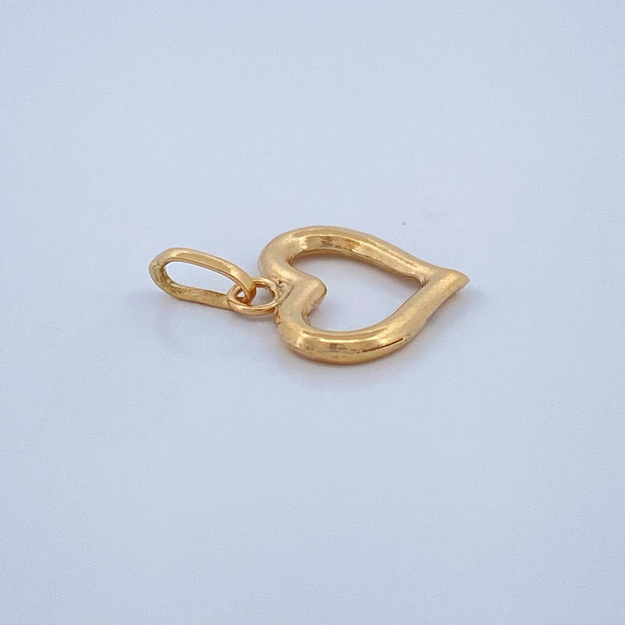 Dije Silueta Corazon 0.45gr / 1.7cm / Oro Amarillo 18K $
