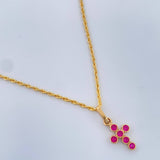 Set Cadena y Dije Lazo + Cruz 1.5gr / 44.5cm / 1.1mm Oro Amarillo 18K (Oferta) &