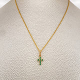 Set Cadena y Dije Lazo + Cruz 1.55gr / 45.2cm / 1.2mm Oro Amarillo 18K (Oferta) &
