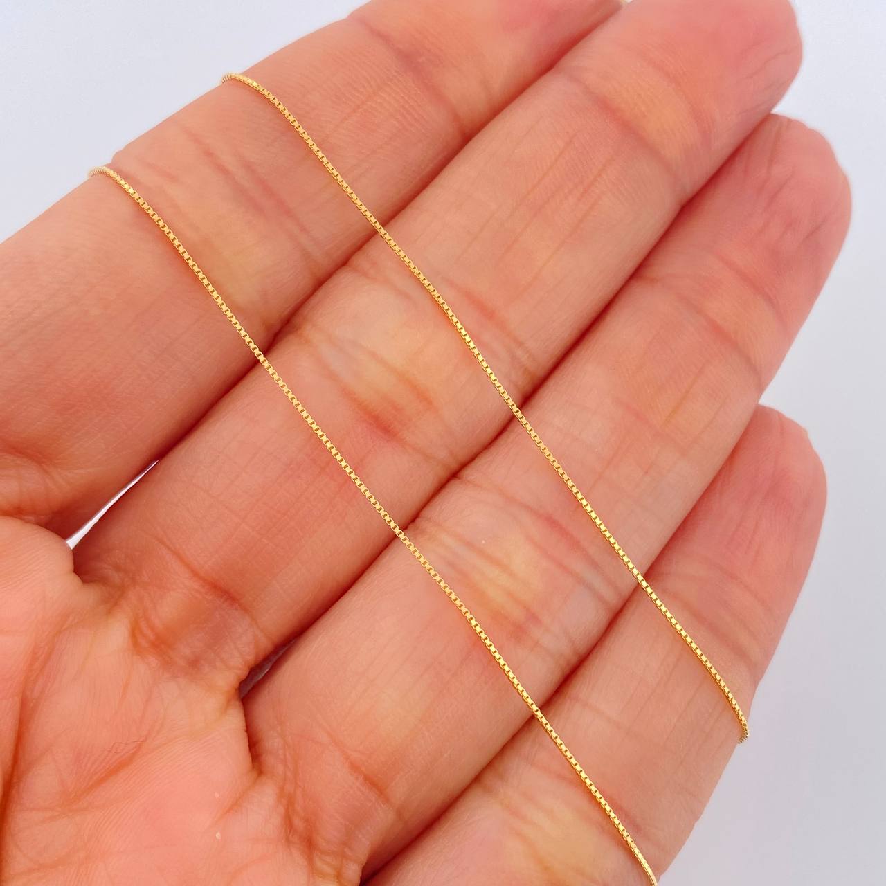 Set Cadena y Dije Veneciana + Cruz 1.6gr / 45cm / 1mm Oro Amarillo 18K (Oferta) %