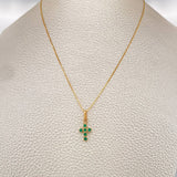Set Cadena y Dije Veneciana + Cruz 1.6gr / 45cm / 1mm Oro Amarillo 18K (Oferta) %