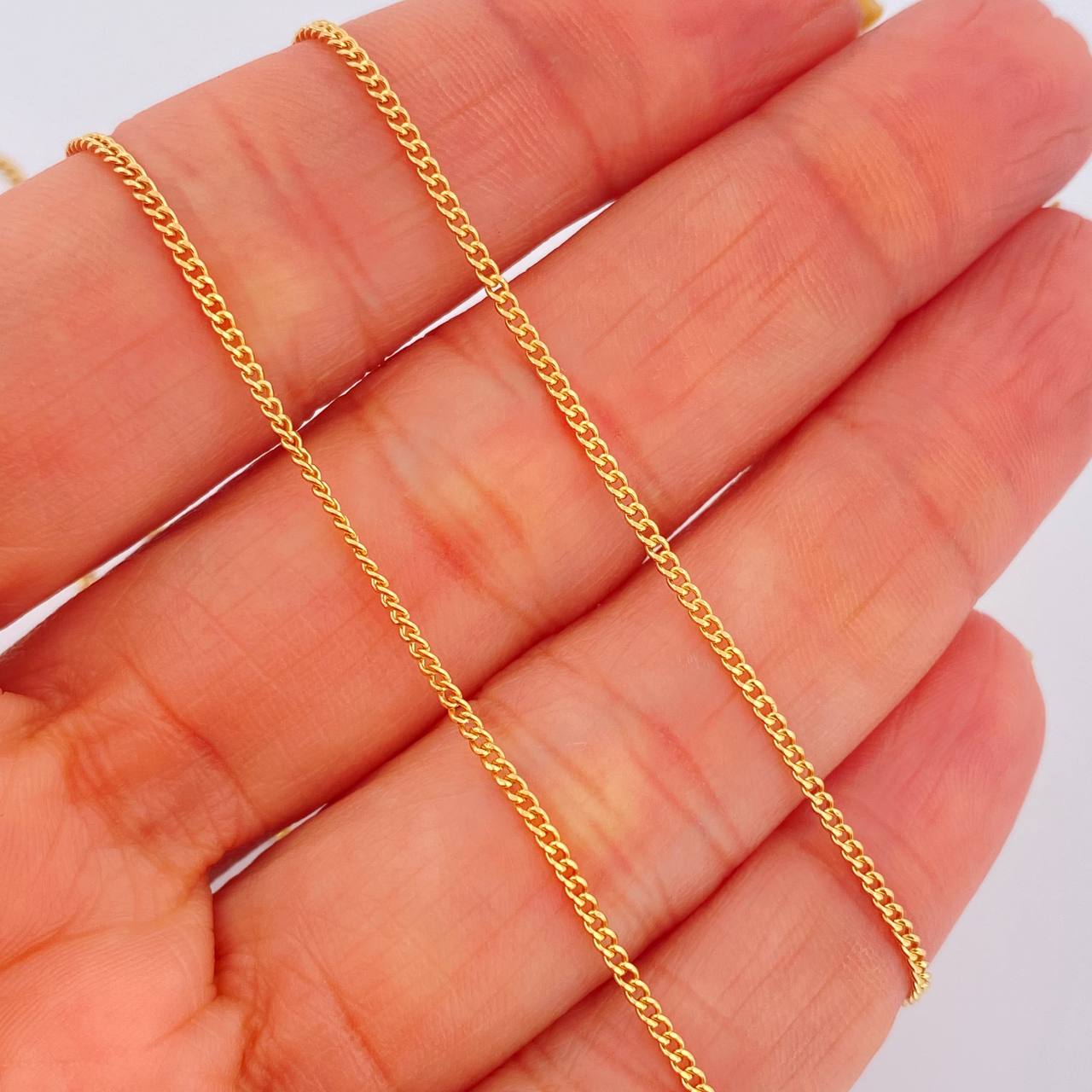 Cadena Mini Cubana 4gr / 54.5cm / 1.4mm Oro Amarillo +1 18K %