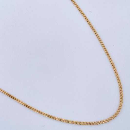 Cadena Mini Cubana 4gr / 54.5cm / 1.4mm Oro Amarillo +1 18K %