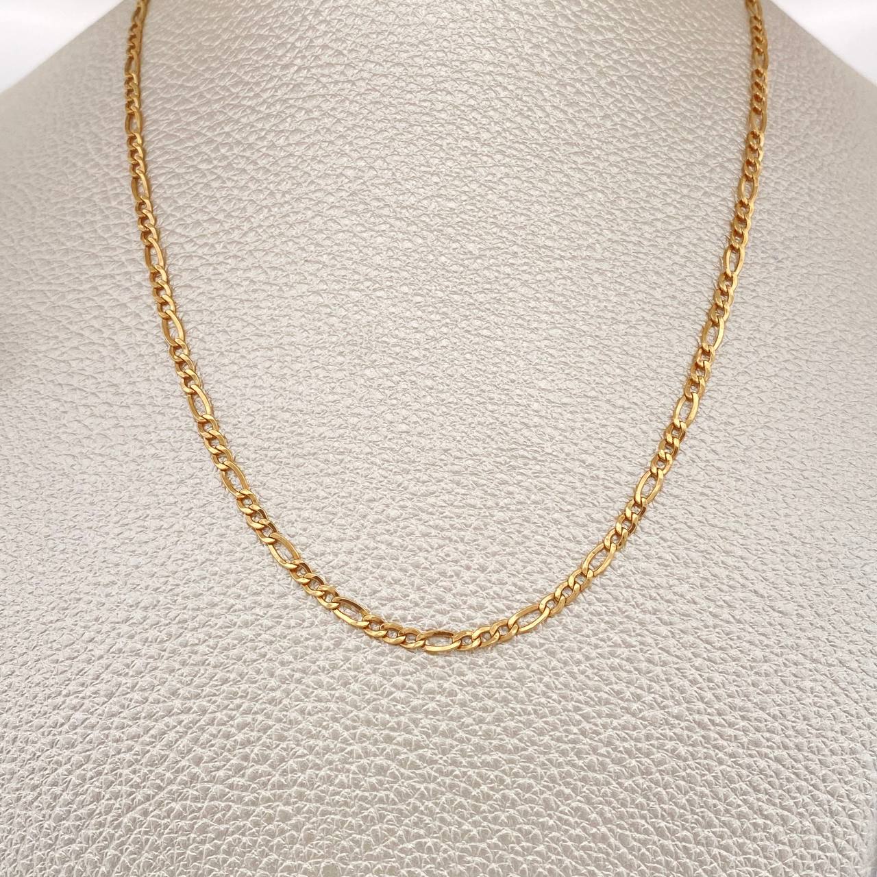 Cadena Figaro 3.8gr / 62cm / 2.5mm Oro Amarillo +1 18K %