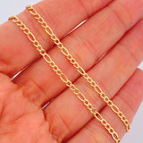 Cadena Figaro 3.8gr / 62cm / 2.5mm Oro Amarillo +1 18K %