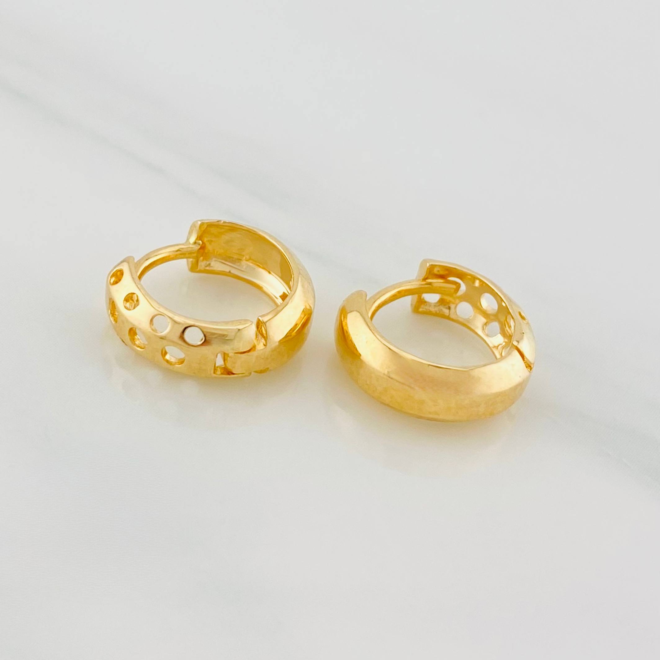 Candongas Ponsy 3.25g / 1.2cm Oro Amarillo 18K