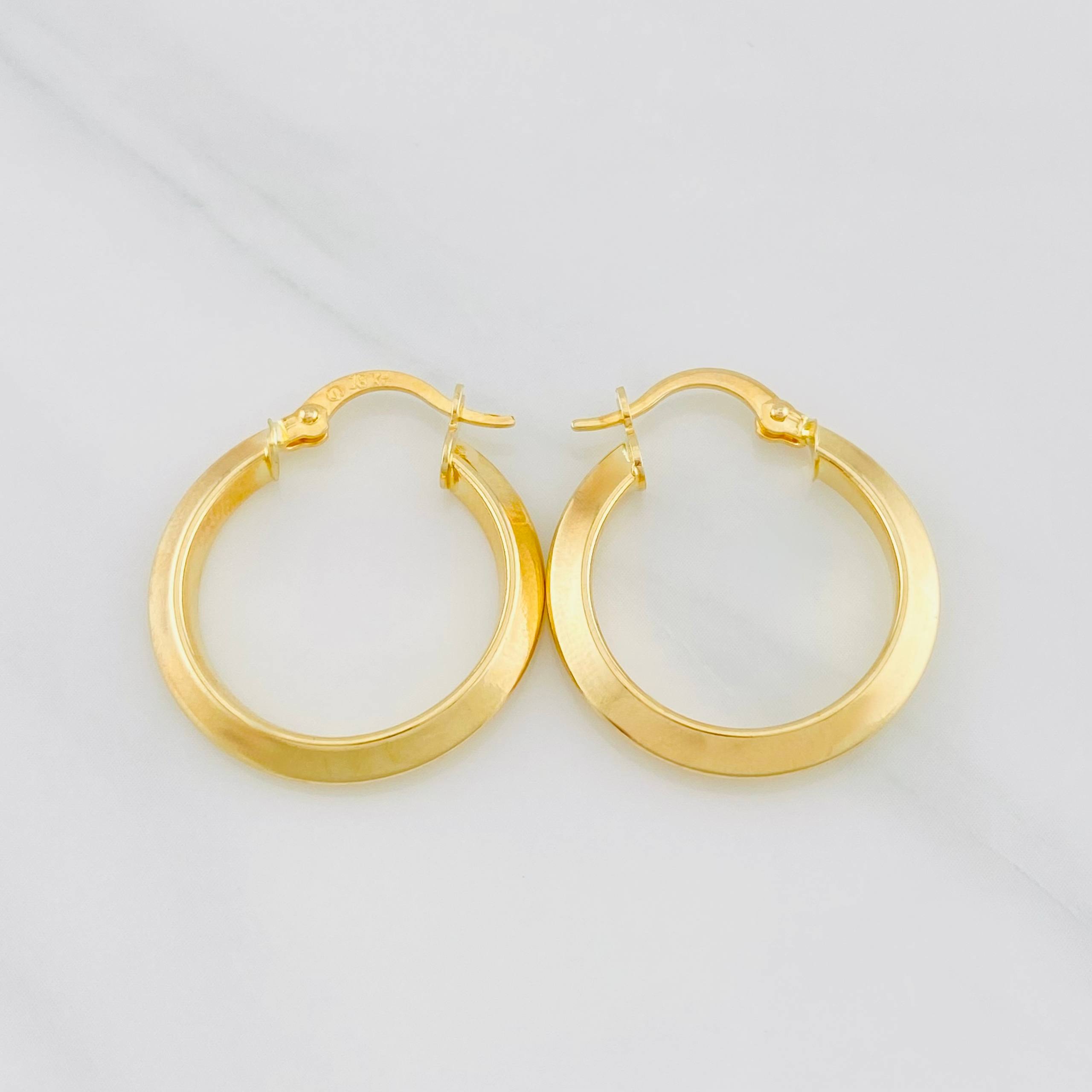 Candongas Clau 2.1g / 2.5cm Oro Amarillo 18K