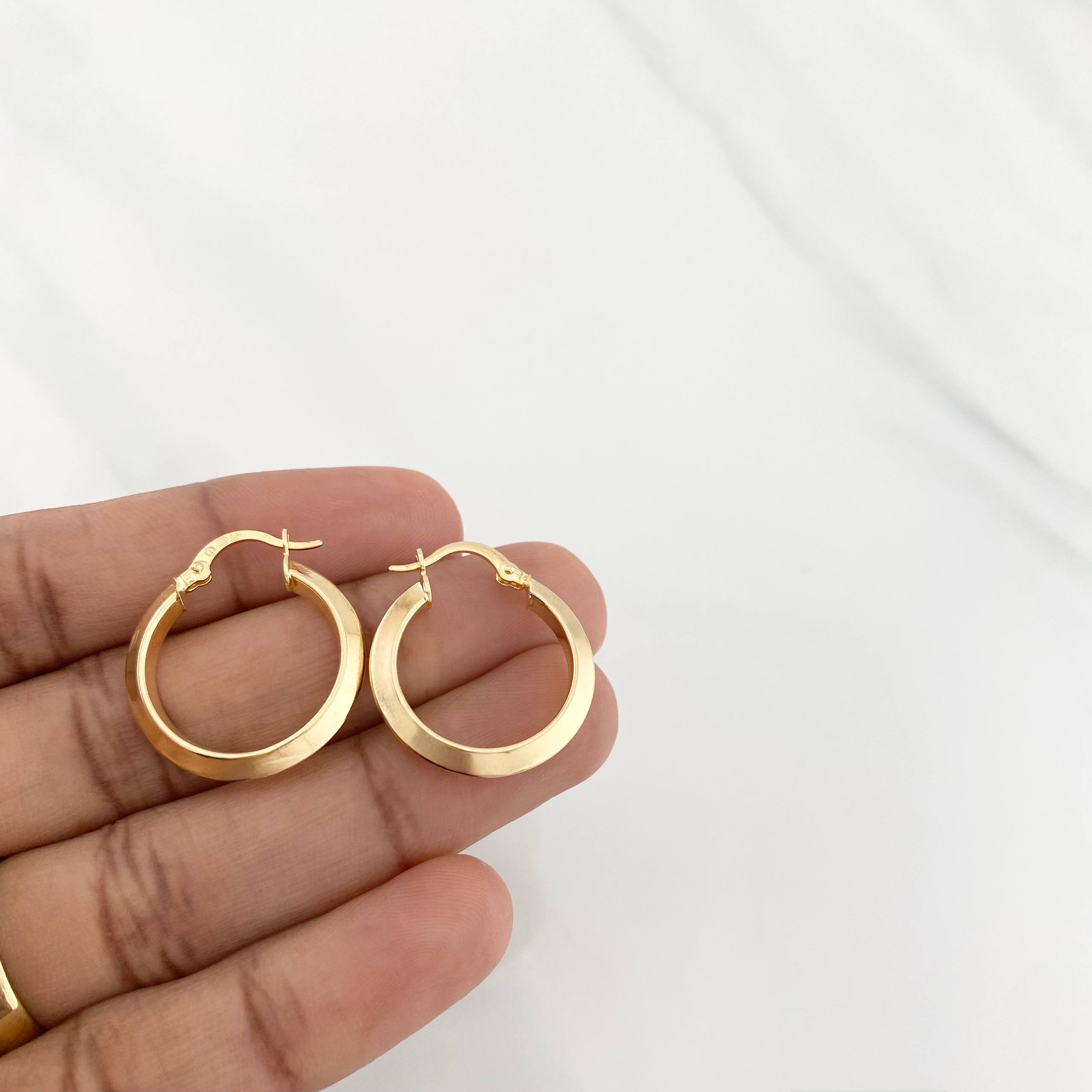 Candongas Clau 2.1g / 2.5cm Oro Amarillo 18K