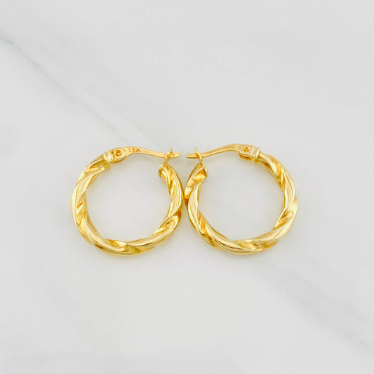 Candongas Derek 1.8g / 1.9cm Oro Amarillo 18K