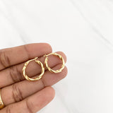 Candongas Derek 1.8g / 1.9cm Oro Amarillo 18K