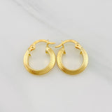 Candongas Ciri Rayadas 1.2g / 1.5cm Oro Amarillo 18K
