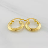 Candongas Ciri Rayadas 1.2g / 1.5cm Oro Amarillo 18K