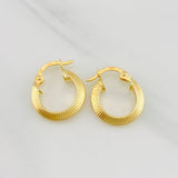 Candongas Ciri Rayadas 1.2g / 1.5cm Oro Amarillo 18K