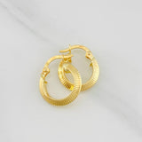 Candongas Ciri Rayadas 1.2g / 1.5cm Oro Amarillo 18K