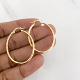 Candongas Lucero Ovaladas 1.95g / 3.6cm Oro Amarillo 18K