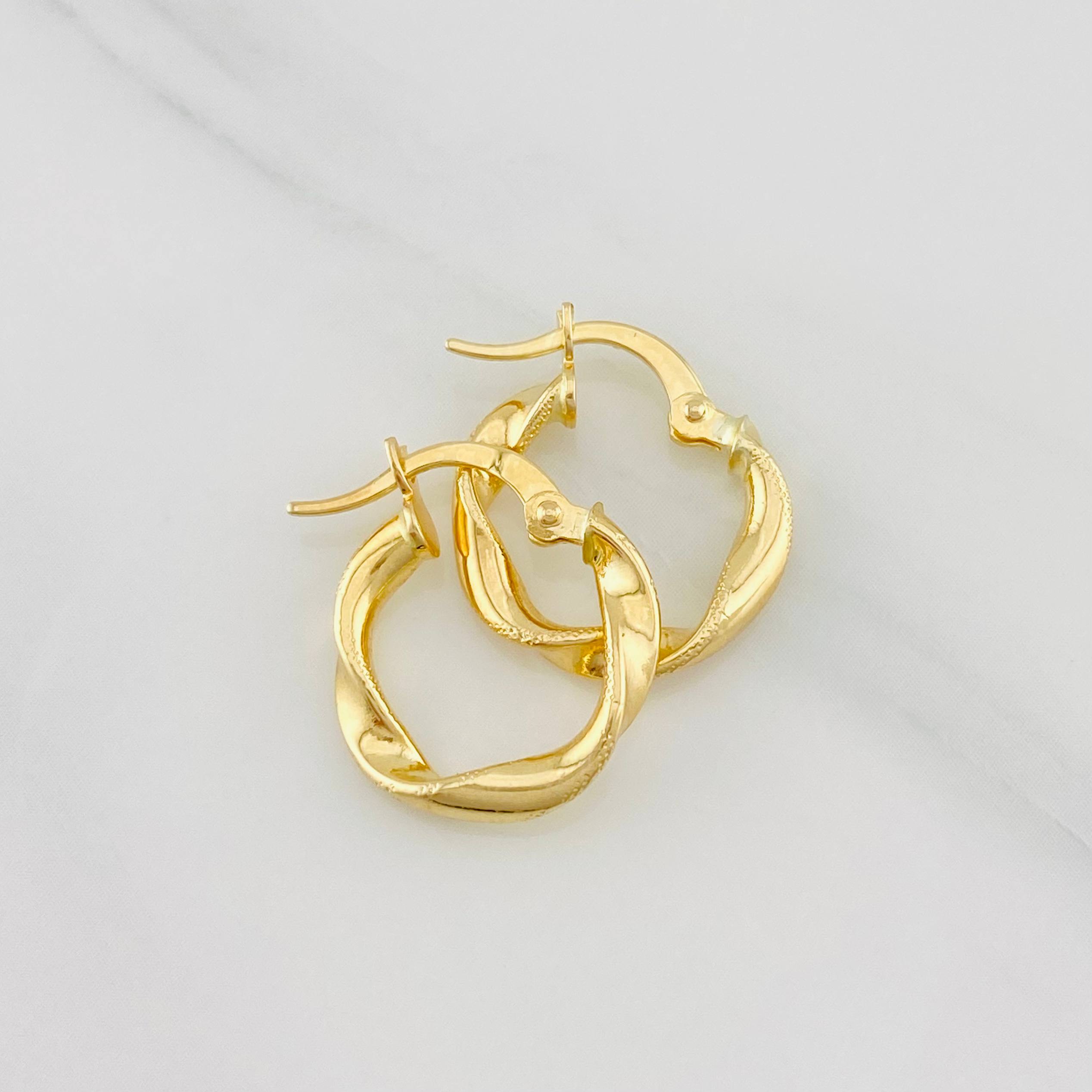 Candongas Asby 1.3g / 1.7cm Oro Amarillo 18K