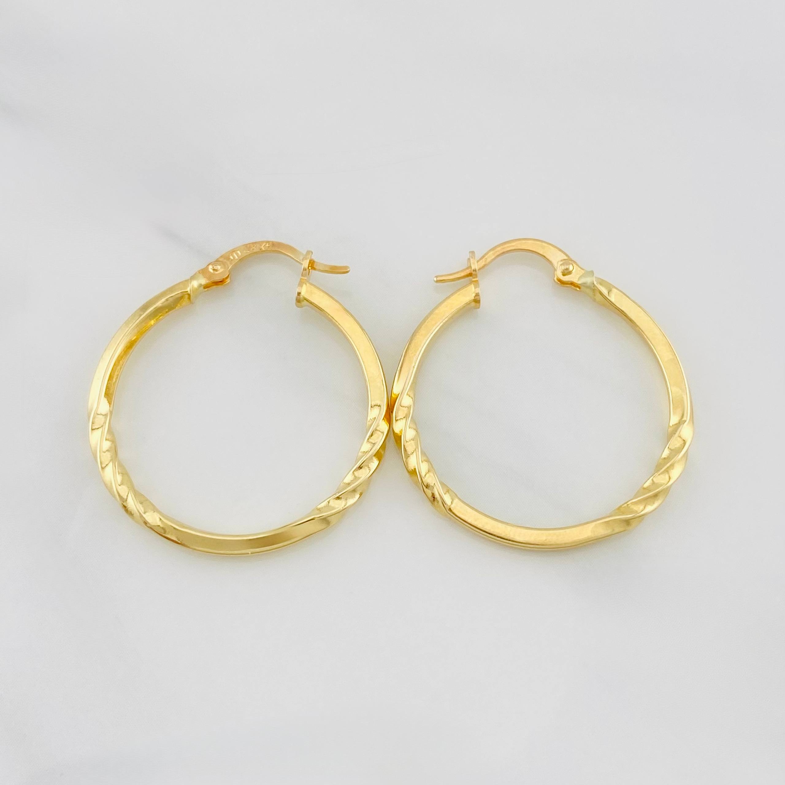 Candongas Megan 1.8g / 2.8cm Oro Amarillo 18K