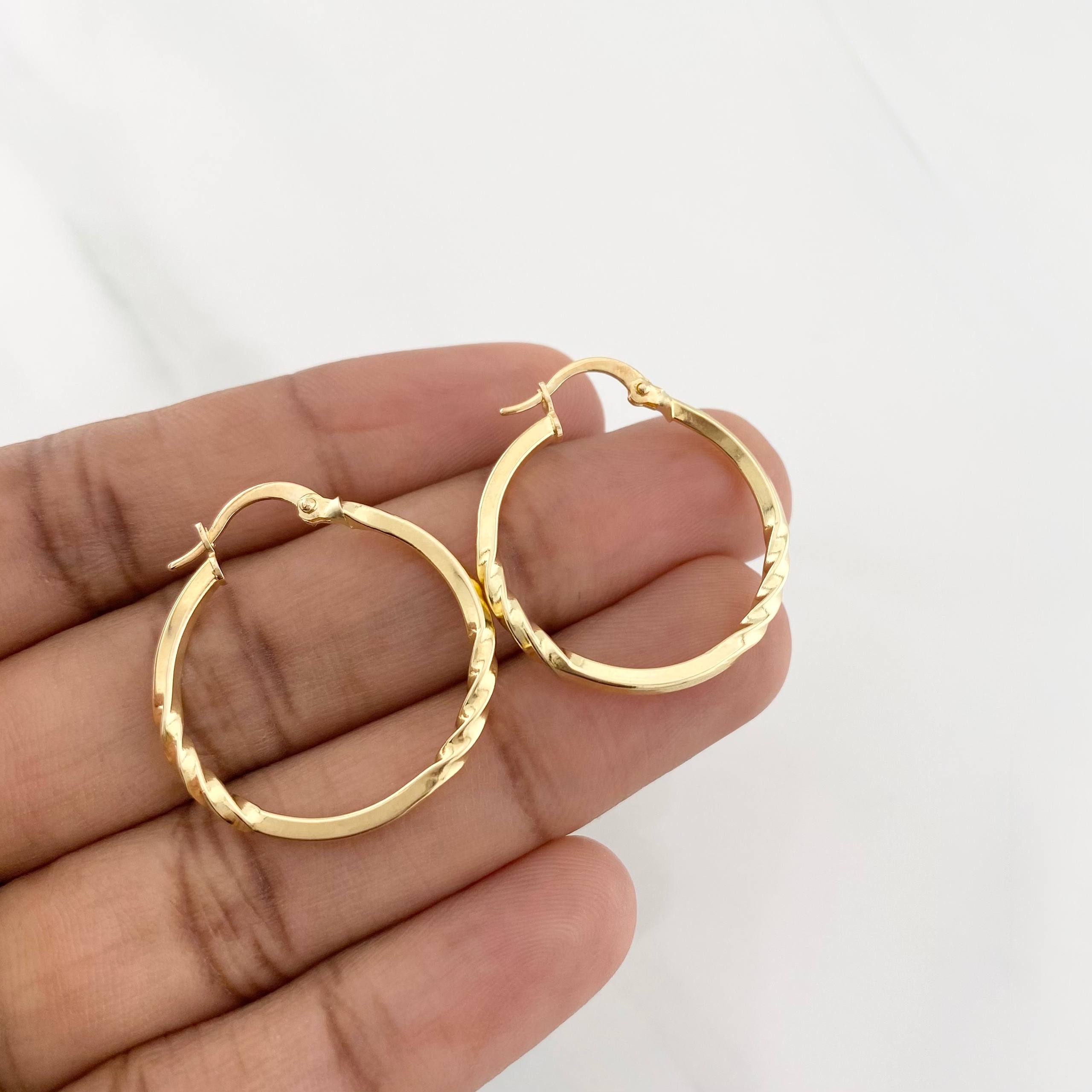 Candongas Megan 1.8g / 2.8cm Oro Amarillo 18K