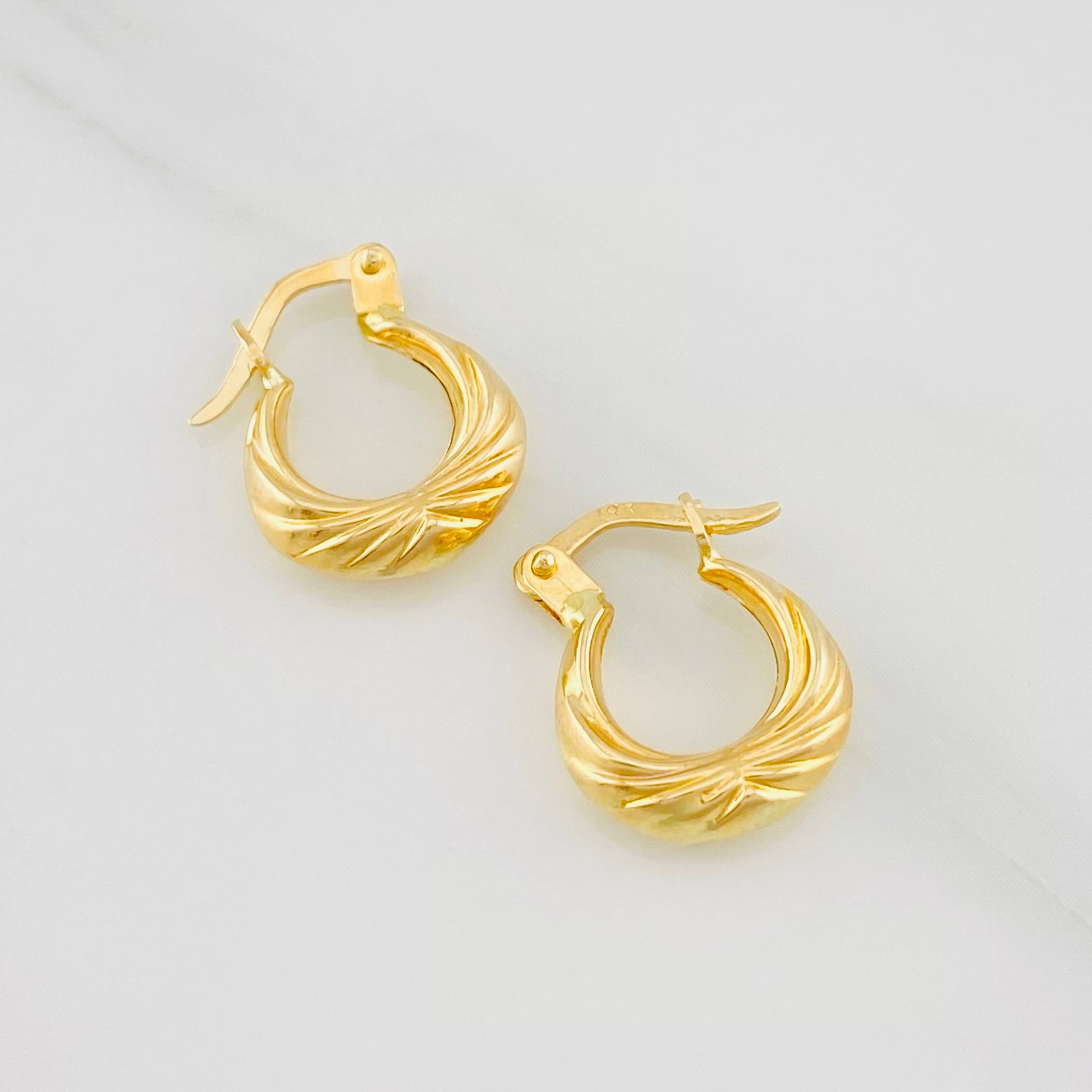 Candongas Bolso 1.2g / 1.5cm Oro Amarillo 18K