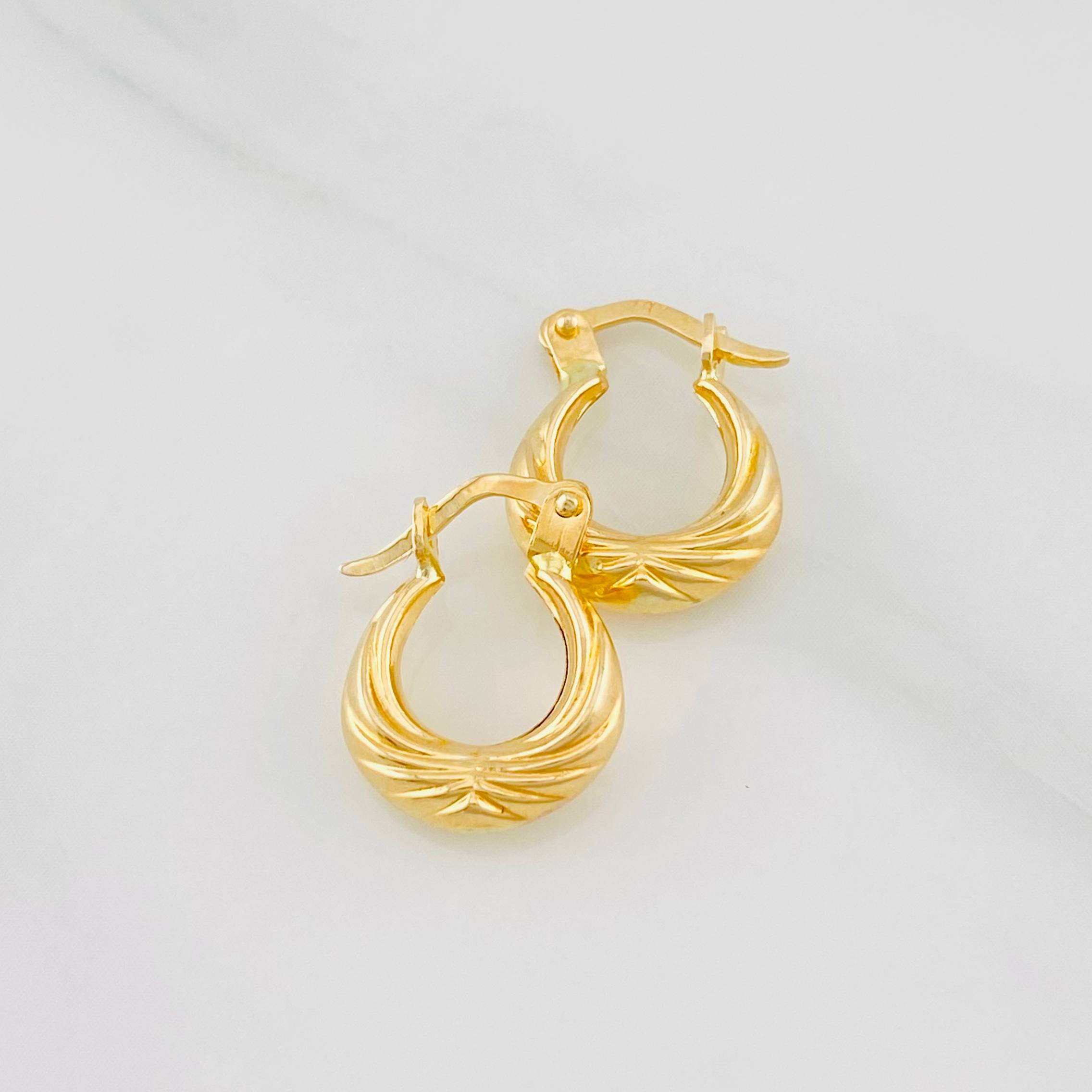 Candongas Bolso 1.2g / 1.5cm Oro Amarillo 18K