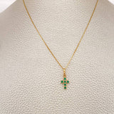 Set Cadena y Dije Veneciana + Cruz 1.65gr / 45.5cm / 0.55mm Oro Amarillo 18K (Oferta) &