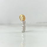 Dije Malla Oso TS 1.75gr / 1.8cm / Circones Blancos Dos Oros Amarillo Blanco 18K (Oferta) ©