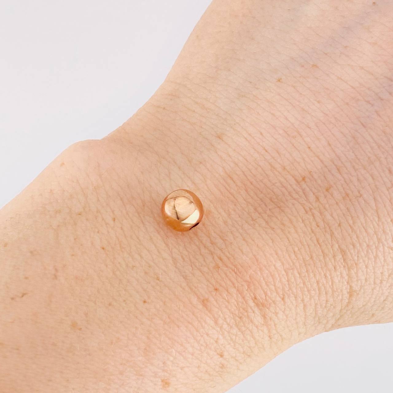 Bola Lisa 7mm Oro Rosa 18K