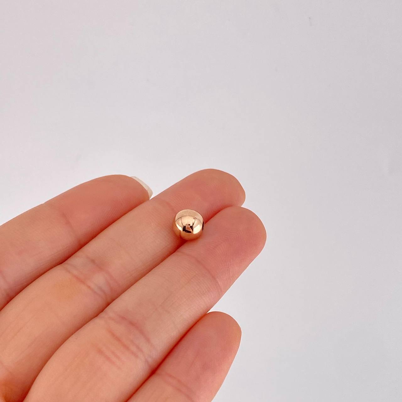 Bola Lisa 7mm Oro Rosa 18K
