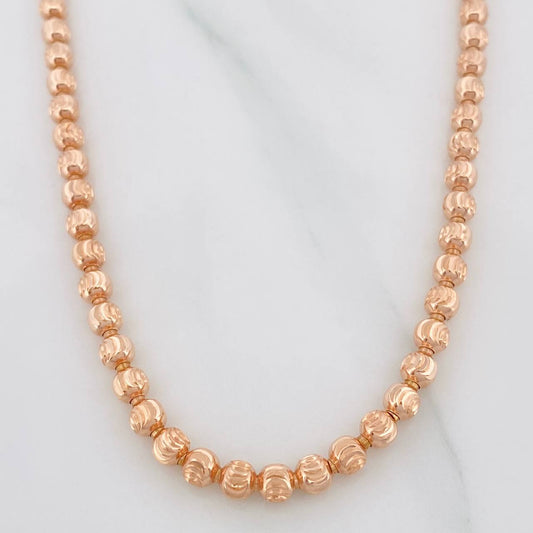 Cadena Militar Media Luna 28.7g / 70cm / 4mm Oro Rosa 18K