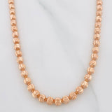 Cadena Militar Media Luna 28.7g / 70cm / 4mm Oro Rosa 18K