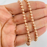 Cadena Militar Media Luna 28.7g / 70cm / 4mm Oro Rosa 18K