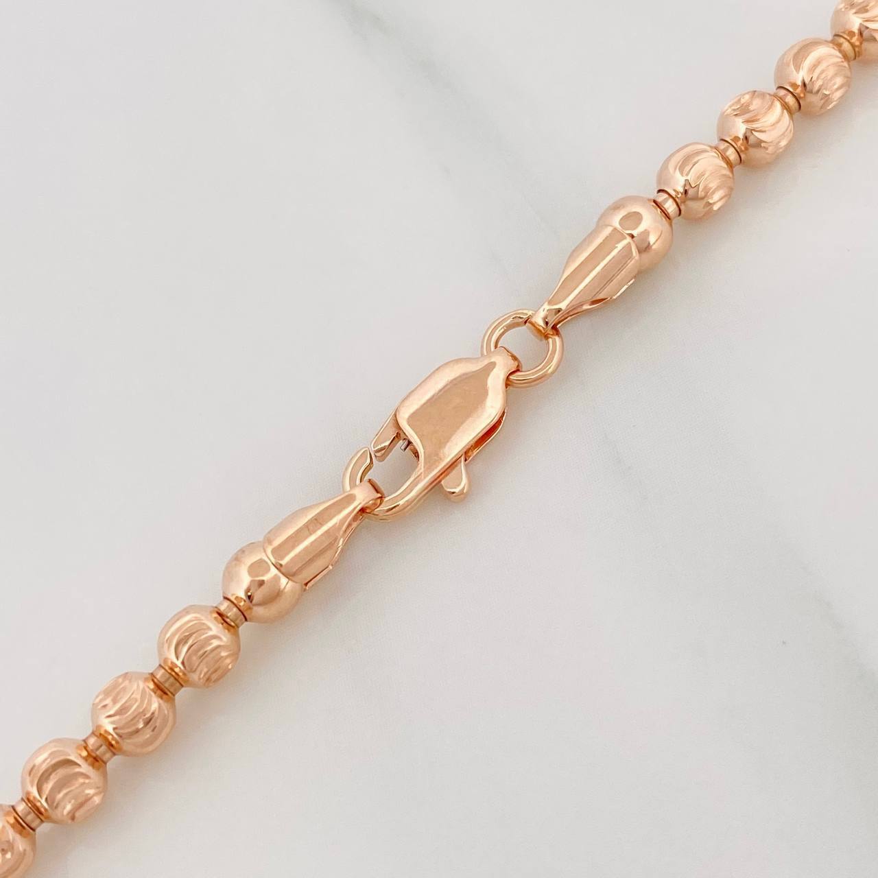 Cadena Militar Media Luna 28.7g / 70cm / 4mm Oro Rosa 18K
