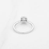 Anillo Halo Diamante 39pts 2.06g / T5 Oro Blanco 14K