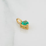 Dije Corazon Esmeralda 0.59pts 0.75g / 1.05cm Oro Amarillo 18K