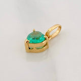 Dije Corazon Esmeralda 0.59pts 0.75g / 1.05cm Oro Amarillo 18K