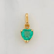 Dije Corazon Esmeralda 0.59pts 0.75g / 1.05cm Oro Amarillo 18K