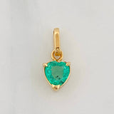 Dije Corazon Esmeralda 0.59pts 0.75g / 1.05cm Oro Amarillo 18K