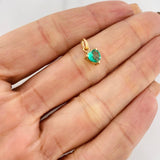 Dije Corazon Esmeralda 0.59pts 0.75g / 1.05cm Oro Amarillo 18K