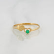 Anillo Corazones Esmeralda 0.1pts 1.1g / T7 Oro Amarillo 18K