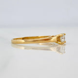 Anillo Solitario Moinsanita Diamante 25pts 1.35g / T5 3/4 Oro Amarillo 18K