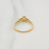 Anillo Solitario Moinsanita Diamante 25pts 1.35g / T5 3/4 Oro Amarillo 18K