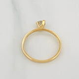 Anillo Solitario Moinsanita Diamante 25pts 1.65g / T6 3/4 Oro Amarillo 18K